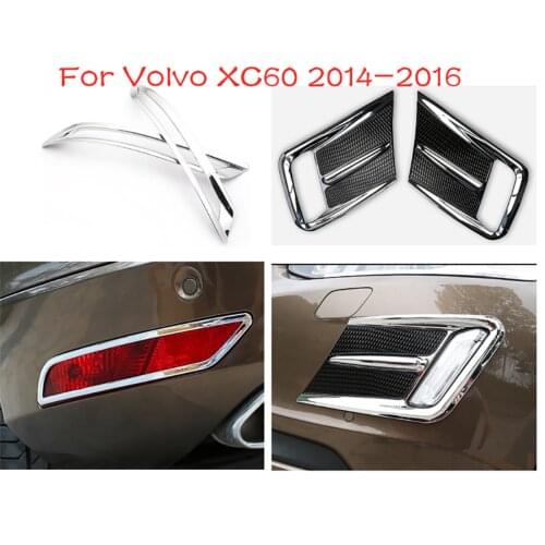Lofty Richy For Volvo XC60 14-16 Car front fog lamps cover grille slats car fog lights cover Trim decoration ABS Stickers strips