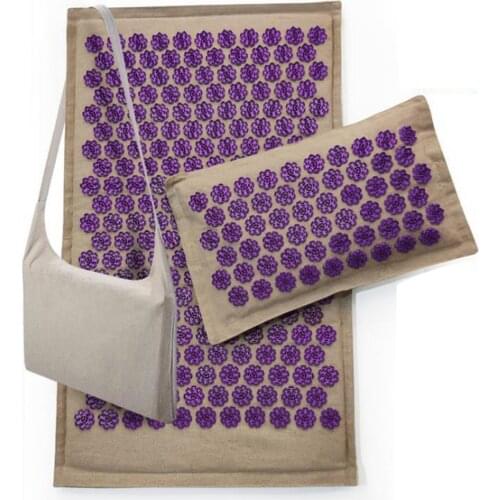 Nature Linen Coconut Palm Yoga Mat Pranamat eco lotus Kuznetsovs applicator Acupresion Massage pillow Acupuncture Spike Cushion