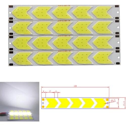 2018 new 12V DC arrow shape led cob strip light source for 12V daytime running light manufacturer cob led strip chip bulb tubles