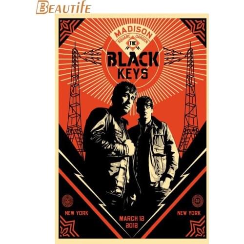 New Arrival BlackKeys poster Cloth Silk Poster Home Decoration Wall Art Fabric Poster Print 30x45cm,40x60cm,50X75cm,60X90cm