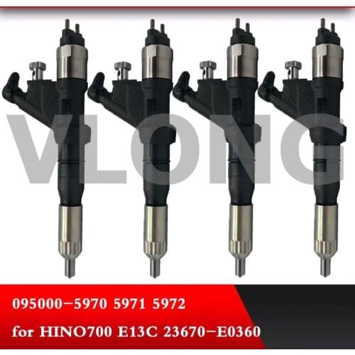 GENUINE AND COMMON RAIL FUEL INJECTOR 095000-5970 095000-5971 095000-5972 23670-E0360 FOR HINO 700 E13C