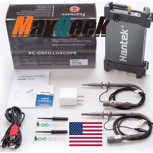 MAxgeek Hantek IDSO1070A Osciloscope 70MHz Bandwidth iPhone/iPad/Android/Windows 2CH USA