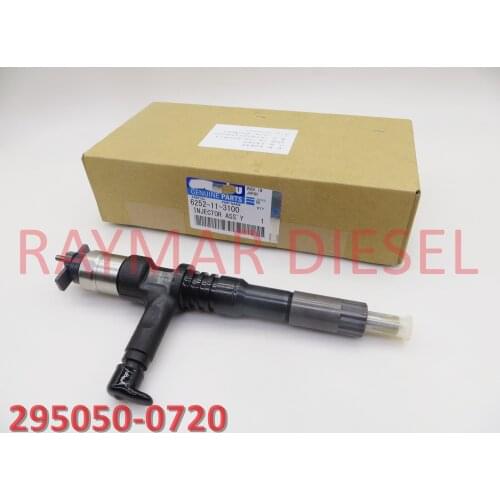 Genuine New Diesel Common Rail Fuel Injector 295050-0720, 6252-11-3100, 6252 11 3100, 6252113100