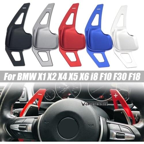 2x Aluminum Car Steering Wheel Paddle Shifter Gear Shift Shifter Extension For BMW 1 2 3 4 5 6 7 X1 X2 X4 X5 X6 i8 F10 F30