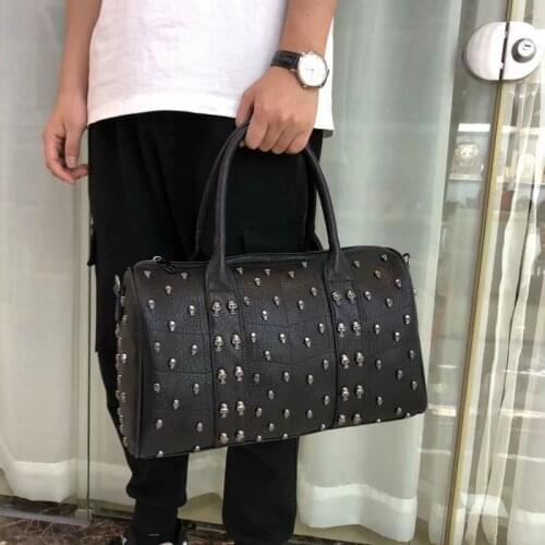 European and American fashion casual lady bag personality rivet leather woman bag shoulder bag cross body bag bag travel bag