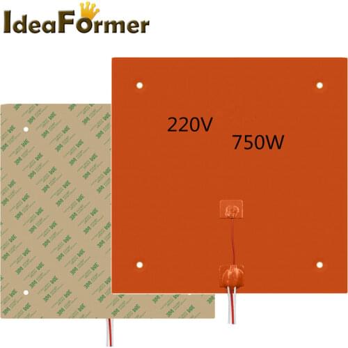 3D Printer Silicone Heating Pad 310x310mm 220V 750W Hot Bed For Creality CR-10 10S Pro Heater Pad Plate Print Heater Parts