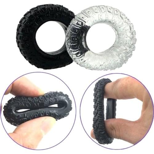 2Pcs Silicone Dildo Ring Enhancing Exercise Time Delay Stimulator Enlarger Adult Masturbating Sex Toys for Men