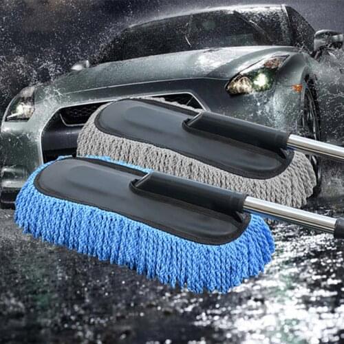 Car Special Wax Tow Cleaning Mop Tweezers Soft Hair Retractable Water Long Handle Dust Removal Car Wash Brush