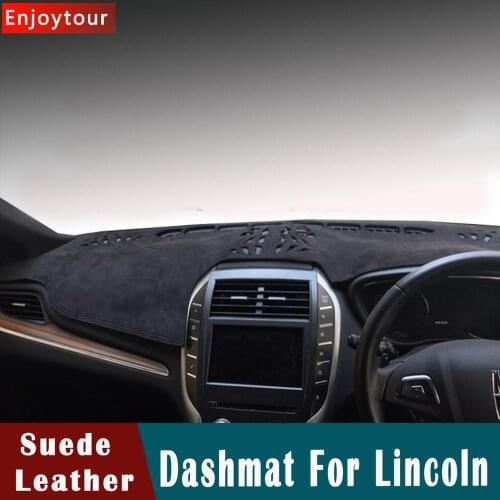 Suede Leather Dashmat Dashboard Covers Pad Dash Mat carpet car accessories Styling For Lincoln MKX MKC MKZ continental RHD