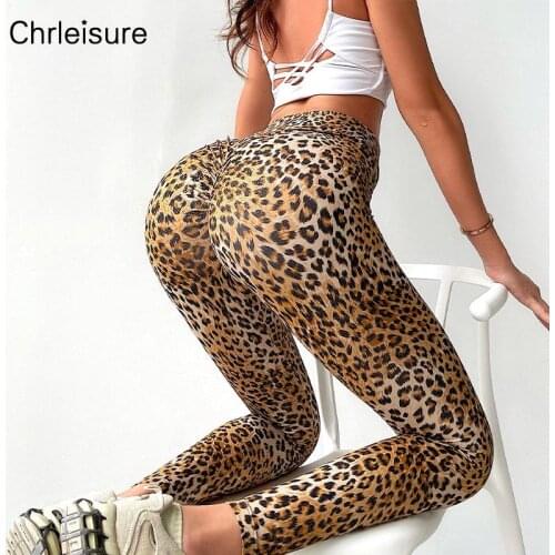 CHRLEISURE Sexy Leggings Gym Workout Fashion High Waist Female Leggings Fitness Push Up Leopard Sport Women Running Legging