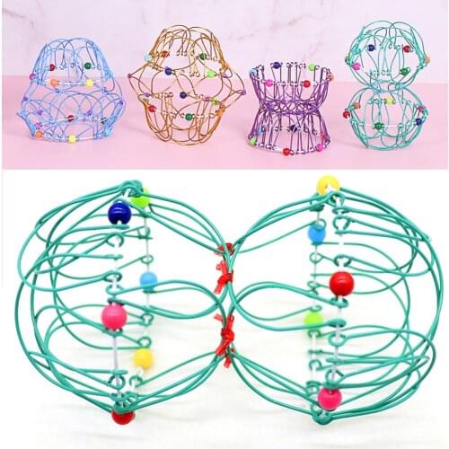 1PC Magic Mandala Flower Basket Toy Flow Ring Spinner Fidget Anxiety Relief Wire Creative Finger Toys Multiple Changes Molds Toy