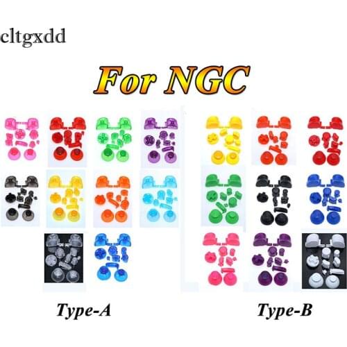 10sets Analog Stick Cap Buttons Keypads Y X A B Z Buttons Joystick Caps for Nintend Gamecube For NGC controller Complete button