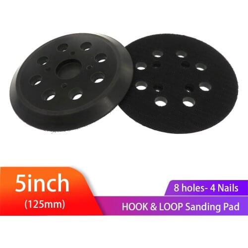 5 Inch 125mm 8-Hole Sanding Pad 4 Nails Bcking Plate Hook and Loop Sander Backing Pad for Electric Orbital Sander