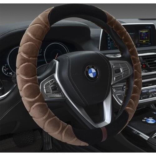 Car steering wheel cover interior design accessories Microfiber Plush for Winte Anti-skidding Stable Heat Resistant