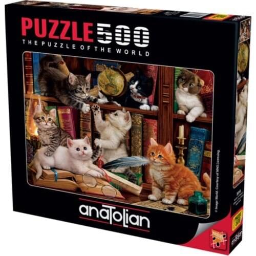 Anatolian Cats and Books 500 Piece Jigsaw Puzzle