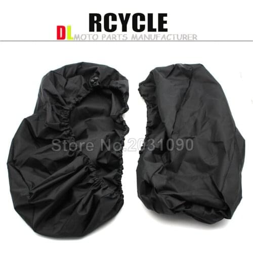 Pairs Black Waterproof Lid Covers Audio Speaker Lid For Harley Touring Road King Street Glide Electra Saddlebag