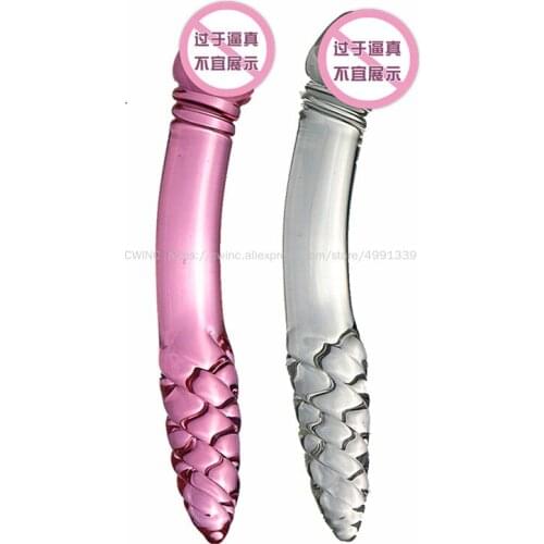 CW0183 Double Head Glass Dildo Sex Toy Big 22.5cm
