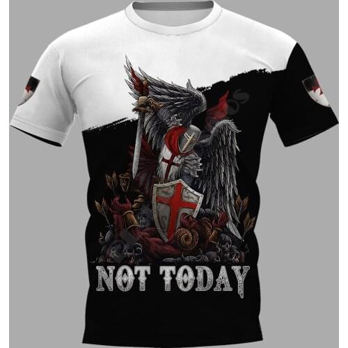 PLstar Cosmos Knights Templar 3D Printed t shirts women for men Summer Casual Tees Short Sleeve T-shirts Short Sleeve Style-5