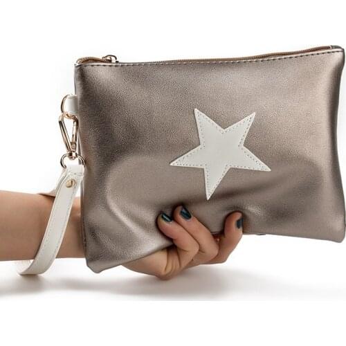 PU Leather Cosmetic Bag Pentagram Hanging Toiletry Bag with wristlet beauty lady clutch makeup bag Envelope bag