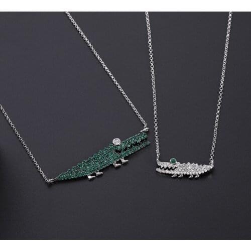 Fashion Crocodile Pendant Necklace Chain For Women Jewelry