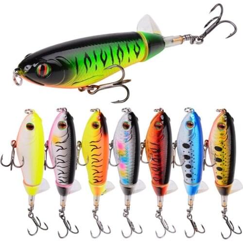 1Set Whopper Plopper Fishing Lure kit Catfish Lures For Fishing Tackle Floating Rotating Tail Artificial Baits Crankbait