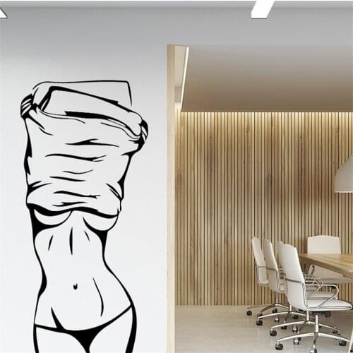 Sexy Gilrs Wall Decal Woman Window Sticker For Bathroom Teen Bedroom Art Mural Home Decor Living Room Wallpaper M41