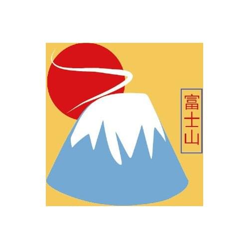Small size Japan Fuji mountain pattern heat transfer iron heating DIY decoration T-shirt chest badge patch creative design