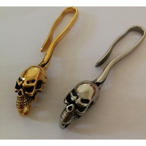 Stainless steel biker key chain buckles for the Motorcycler rider buckle Vest Clothing of Skull keychain hooker Accessories