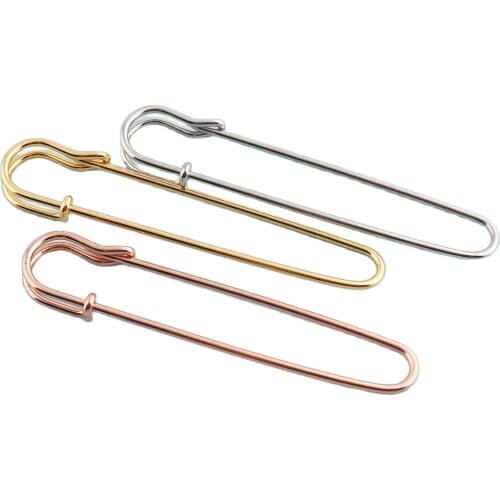 Jumbo Safety pins 85mm Large Rose Gold Safety Pins Craft Findings Metal Brooch Safety Pins DIY Sewing Tools