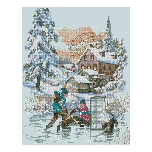 Oneroom highery quality similar dmc threads Top Quality Lovely Beautiful Counted Cross Stitch Kit 28*36 dim35194