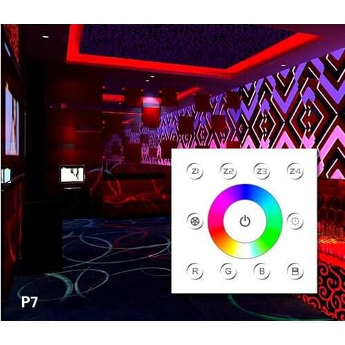 P7 AC85-265V multizone contol rgb touch panel RGB dmx control dimmer