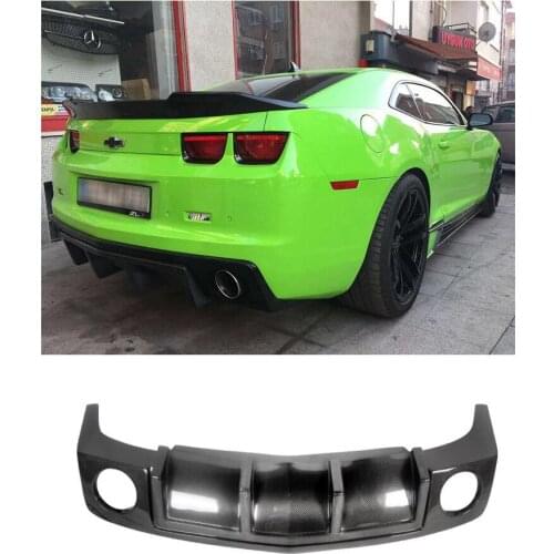High quality Carbon fiber Car Rear Trunk Lip Bumper Diffuser Protector Cover Fits For Chevrolet Camaro 2010 -2015