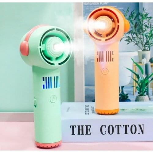 YAM Handheld Water Misting Fan USB Cute Design Mini Bladeless Air Cooling Fan for Outdoor Office Travel Inbdoor