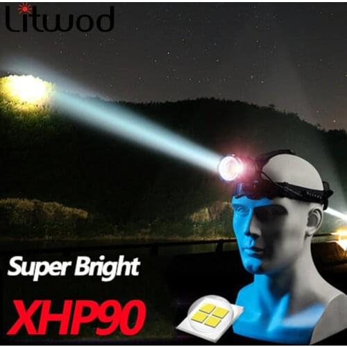 Z20 Most Powerful XHP90 LED Headlight headlamp Head Lamp Power Flashlight headlight 18650 battery Best For Camping fishing