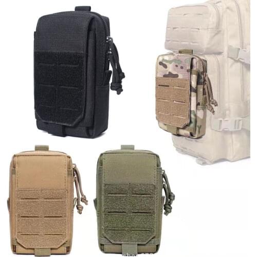 1000D Tactical Molle Nylon Men EDC Tool Pouch Waist Belt Pack Vest Bag Pack Outdoor Mobile Phone Hunting Compact Case Rifle