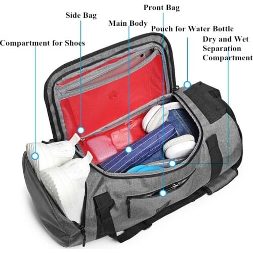 XC Large Capacity Gym Travel Bag Multifunction Men Sports Bags Women Fitness Yoga Bags Laptop Backpacks Hand Travel Storage Bag