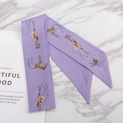 Animal Printing Handbag Handle Scarf Fashion Luxury Brand Womens Headscarf Hair Accessories Headband Ladies Neck Scarf Shawl