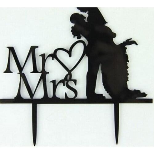 100pcs/lot Creative " Mr love Mrs " Bride and Groom design wedding cake inserted card Wedding Cake Topper Party Cake Decorations