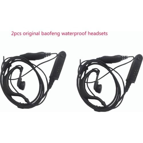 2pcs Baofeng UV-9R Headset Earpiece for baofeng UV 9R UV-XR BF-9700 UV-5S BF-A58 ppt earphone Baofeng walkie talkie Accessories