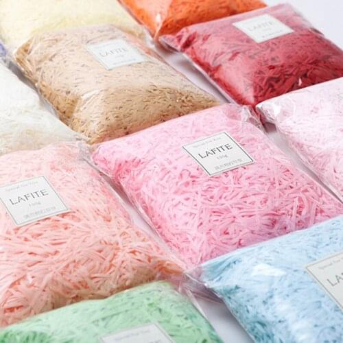 20g / 50g Colorful Shredded Crinkle Paper Raffia Candy Boxes DIY Gift Box Filling Material Wedding Marriage Home Decoration