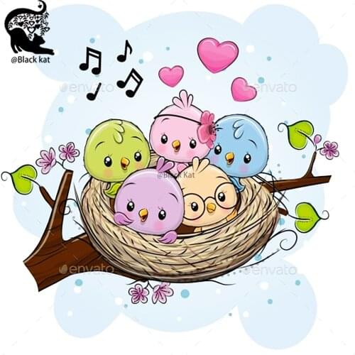 5Pcs Large Size Love Singing Little Birds Cutting Dies Branches Birds Nest Metal Stencil For DIY Scrapbooking Card Craft