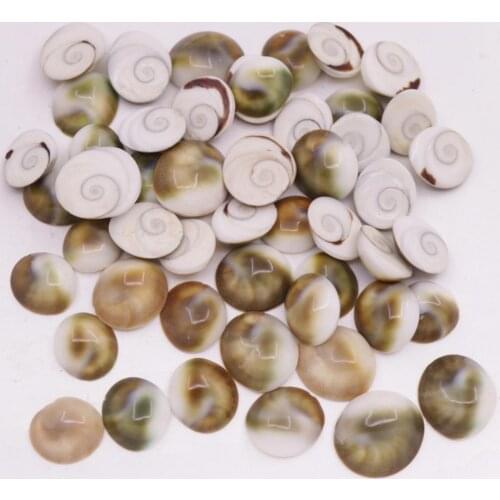 50 PCS 12mm-18mm Button sun Shell Natural Mother of Pearl Charms Pendants