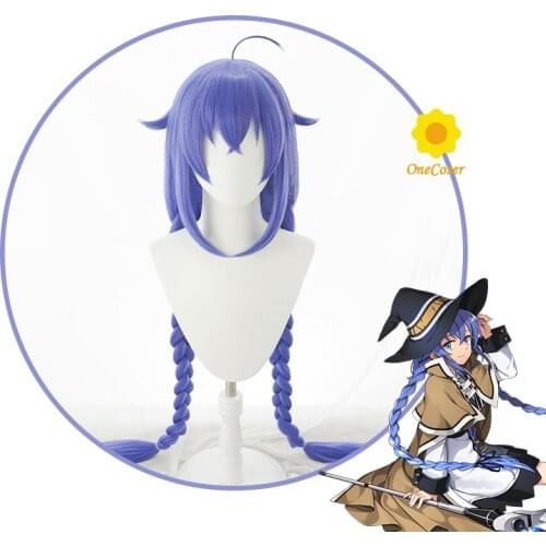 Anime Mushoku Tensei Roxy Migurdia Greyrat Cosplay Long Blue Braids Wig Jobless Reincarnation +Free Wig Cap Synthetic Hair Party