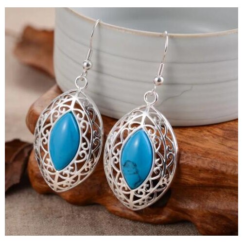 Brinco wedding brincos moda pendientes earring Natural gem Fancy ladys 925 Hook green gem Marcasite Square Earrings