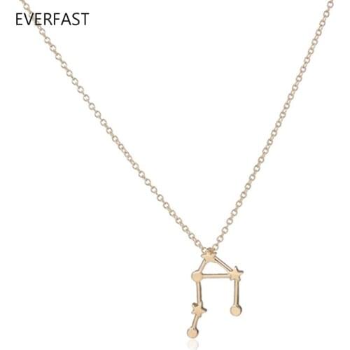 Everfast 1pc Libra Zodiac Constellation Celestial Necklace Birth Sign Zodiac Star Necklace Gift For Women Free Ship