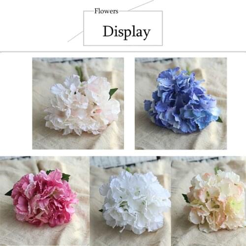 Artificial flower family party wedding background table crafts flower fake silk flower bride hydrangea DIY home decoration