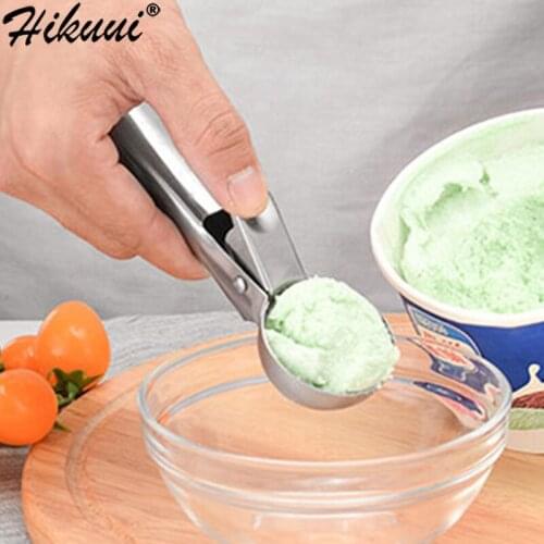 Ice Cream Dig Spoon Fruit Pulp Balls Scoop Stainless Steel Stacks Summer Kitchen Accessories Tool Frozen Dessert Cookie Dough