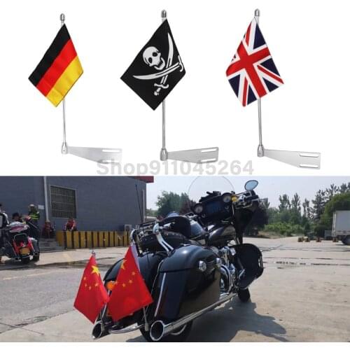 Motorcycle Metal Rear Side Mount Luggage Rack Pole Mast National Flag For Indian Chieftain Dark Horse Limited Classic Roadmaster