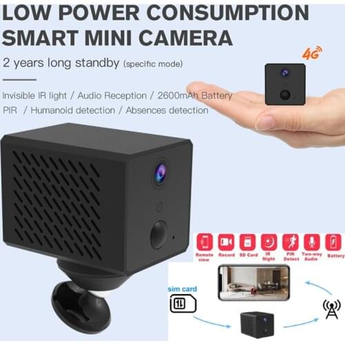 Vstarcam 4G Battery Mini Camera 1080P 4G IP Camera 2600mAh Battery Camera Wifi Mini Camera IR Night Surveillance Security Camera
