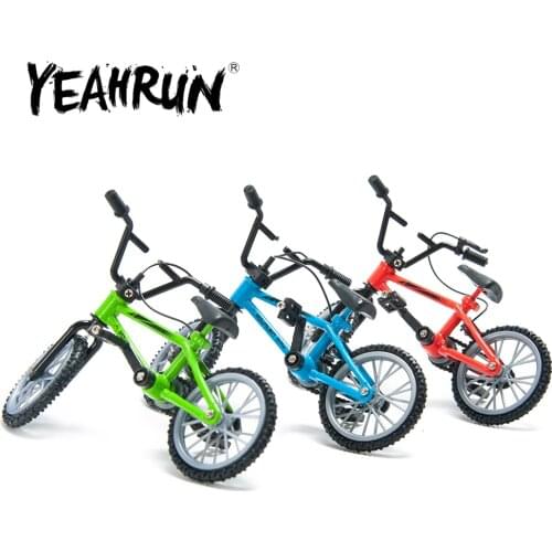 Simulation Mini Finger Bicycle Bike Toys with Brake Rope for RC Model Crawler Truck Car Decorative Accessories